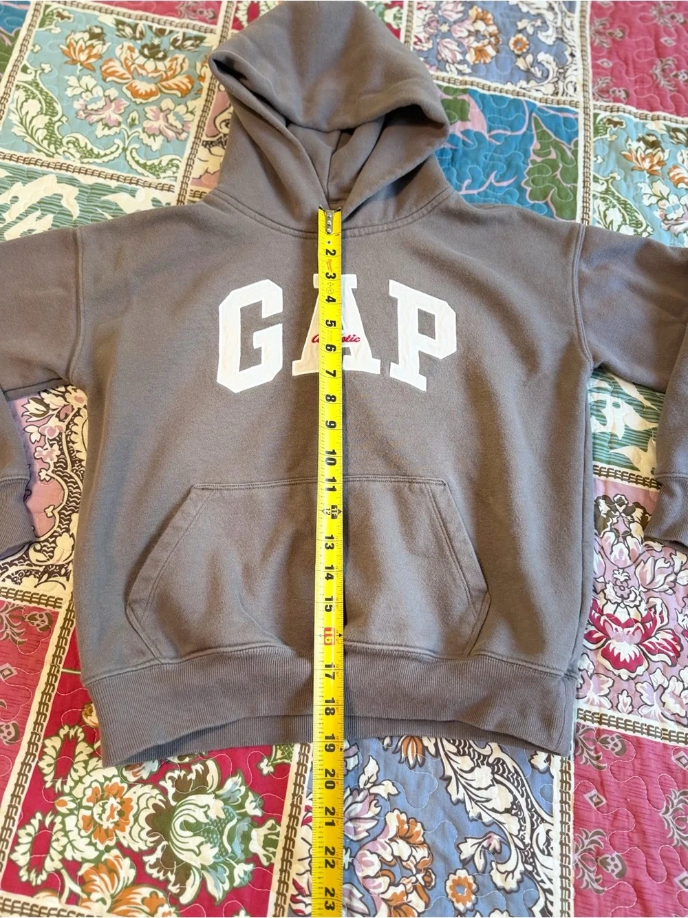 GAP Gray Kids Hoodie with White Logo
